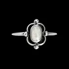 Size 10 - 925 Sterling Silver Heart Ring, Opal Heart Ring, Promise Ring,...