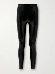 [Spanx] Spanx - Faux Patent-leather Leggings - Black - x small x small Black