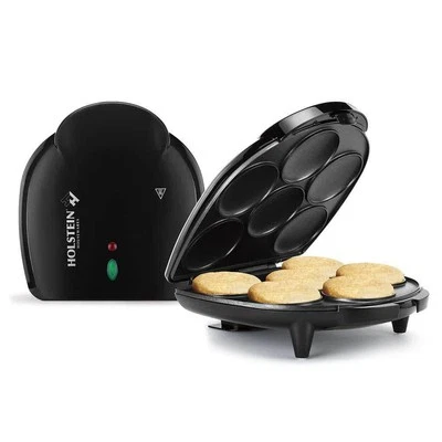 Arepa Maker Non Stick Electric Cooker Makes 6 Corncake Pancake Black Easy Clean