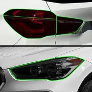 Fits BMW X1 2020-2022 Tail Light Precut Smoked PPF Tint Headlight Film (for: BMW)