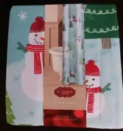 Winter Holidays Snowman,Dog & Evergreens St Nicholas Square Shower Curtain