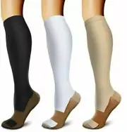 Men Compression Socks 20-30 mmHG Knee High Stockings Support Protective Gear US