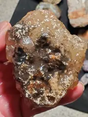 Woodward Ranch Black White Plume Agate Nodule Alpine Texas 80s Lapidary 110g