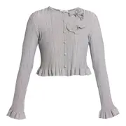 [Erdem] Lurex Plisse Cardigan