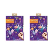 2x Avenir A5 Scratch Book Elves in the Garden Educational Art/Craft Activity 5y+