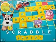 Mattel Games Scrabble Junior Kids Crossword Game with 2-Games-in-1, 2-Sided Game Board for 2 to 4 Players Ages 6 to 10 Years Old