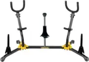 Hercules Double Sax Stand with Soprano Sax Peg and Clarinet/Flute Peg - DS538B