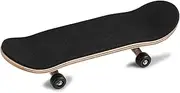 Mini Finger Skateboard, Wooden Finger Board Ultimate Sport Training Props in Light Brown with Ball Bearings (Black)
