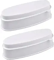 Baluue 2pc Nail Dip Powder Jar Set French Dip Trays Nail Art Case Dipping Powder Kit