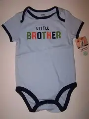 NWT CARTER'S LIGHT BLUE LITTLE BROTHER BODYSUIT BOY SZ 18 MO