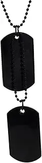 [UMtrade] Army Style 2pcs Dog Tag Pendant Mens Womens Necklace
