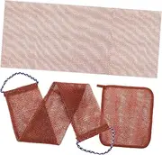 FRCOLOR 1Set Exfoliating Body Scrubber African Net Sponge Shower Back Scrubber for Feet Face Body Durable for Exfoliation Luxurious Lathering Experience