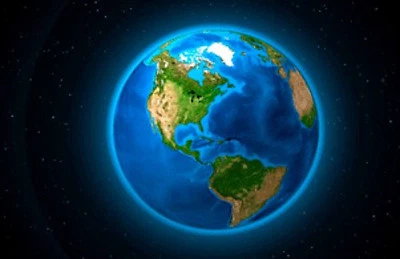 3D Earth (America) - Refrigerator Magnet Lenticular