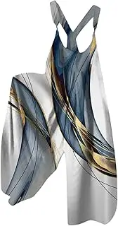 [Generic] Women's Print Loose Casual Suspender Jumpsuit Pant Women Casual