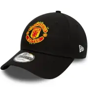 Manchester United FC New Era 9Forty MAN UTD Team Cap Merchandise Black NEW UK