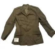 Vintage 1991 Army Khaki Green Jacket Size 16 Wool & Polyester ( VERY RARE ) New