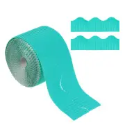 3.9inch x 49.2ft Bulletin Board Border Scalloped Trim Classroom Decor Sky Blue