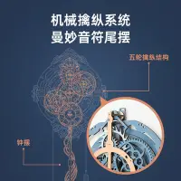 在飛比找Yahoo!奇摩拍賣優惠-ROKR若客羅曼音符掛鐘手工diy鐘表機械靜音石英歐式藝術創