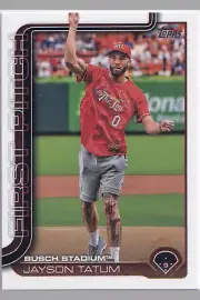 FIRST PITCH ** 2025 TOPPS ~ JAYSON TATUM