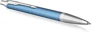 PARKER IM PREMIUM Ball Point Pen, BLUE GREY, Chrome Tip, Blue Ink, Gift Box