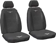 Sperling RM Williams RMW Longhorns Grey Suede Velour Front Car Seat Covers Universal