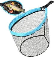 Djowyh Fishing Net, Foldable Fish Landing Net with Handle, Robust Equipment, Catching and Resetting Aid for Catfish, Crabs and Crabs