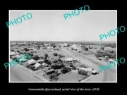 OLD 8x6 HISTORIC PHOTO OF CUNNAMULLA QUEENSLAND AERIAL VIEW OF THE TOWN c1950