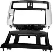 KIXURO Double Din Stereo Panel Fascia Radio DVD Dash Mounting Installation Trim Kit Face Frame, for Toyota, for Land Cruiser Prado 150 2009 On Car Radio Dashboard Panel