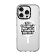 iPhone 16 Pro Clear Case MagSafe Compatible New Beginnings iPhone Case by Quotes by Christie
