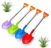 Yardwe 4Pcs Beach Mini Sand Shovels Lightweight Plastic Spades for Play Safe and Sand Dredging for Boys