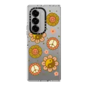 Galaxy Z Fold6 Clear Case Happy Retro Flowers