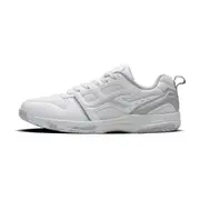 Hundred Blast Non Marking Badminton Shoes - Also Perfect for Squash, Table Tennis, Volleyball, Basketball & Indoor Sports - Lightweight & Durable (White/Grey, UK9 / US10 / EU43)