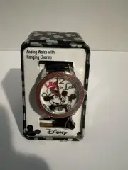 Collectible Disney Minnie and Mickey Mouse Analog "LOVE U LOTS" Watch w/Tin New
