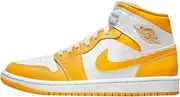 [Nike] Jordan Womens WMNS Jordan 1 Mid BQ6472 117 White/University Gold - Size 6W