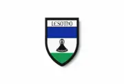 PATCH PATCHES EMBLEM IRON ON GLUE PRINT FLAG world crest lesotho