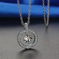 在飛比找Yahoo!奇摩拍賣優惠-新品swarovski 施華洛世奇奧地利水晶單鉆圓環項鏈 鎖