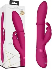 Vive Halo Rechargeable Silicone Stimulating Ring Rabbit Vibrator, Pink
