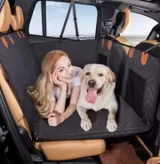 XL Car Dog Seat/Bed Cover,Back Seat Extender, Support 400lbs Hard bottom 49x64in
