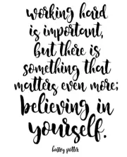Working hard is important, Quotes / framed unframed canvas choose your size
