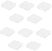 ERINGOGO 10Pcs Transparent Storage Box for Fake Nails Nail Art Organizer Stackable Nail Supply Case for Manicure Tools Nail Salon Home Use