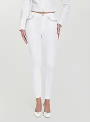 GUESS Women's White High-Rise 1981 Skinny Jeans Size: 27, Spandex