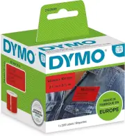 DYMO Authentic LabelWriter Large Shipping LabelsName Badges Black Print on Red