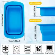 Extra Large Ice Block Mold with Lid Silicone Large Ice Cube Maker Foldable GriUi