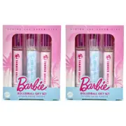 2x 3pc Barbie Tween Kids Perfume Eau De Toilette Rollerball Gift Set 10ml 6y+