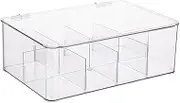 Coffee Condiment Organizer PET Detachable Transparency Baffle Tea Bag Packet Organizers for Coffee Tea Sock Storage
