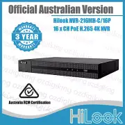 【Hikvision HiLook Official Australia】NVR-216MH-C-16P 16ch 16xPoE IP 4K 8MP NVR