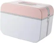 CLISPEED Plastic First Aid Container Workplace First Aid Kit Multi-functional Case First Aid Cabinet Storage Boxes for Medicines Medication Organizer Multi-layer Case Pink