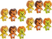 UPKOCH 12pcs Cute Lion Pencil Erasers for Drawing Fun Cartoon Animal Erasers Party and Game Rewards Safe and for Creative Crafts