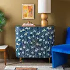 Bone Inlay Cabinet – Snowdrop Indigo