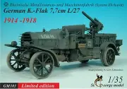 ST. GEORGE MODEL KITS 1:35 WWI 1914-1918 GM 103 GERMAN K. -FLAK 7. 7CM L/27
